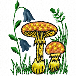 Mushroom Embroidery Design 10